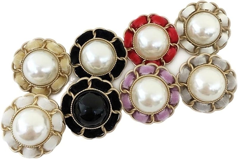 ورد فلانيل أزرار معدنية 17 5مم 30 قطعة أزرار خياطة للحرف مصممي الملابس معاطف النساء - Image 2